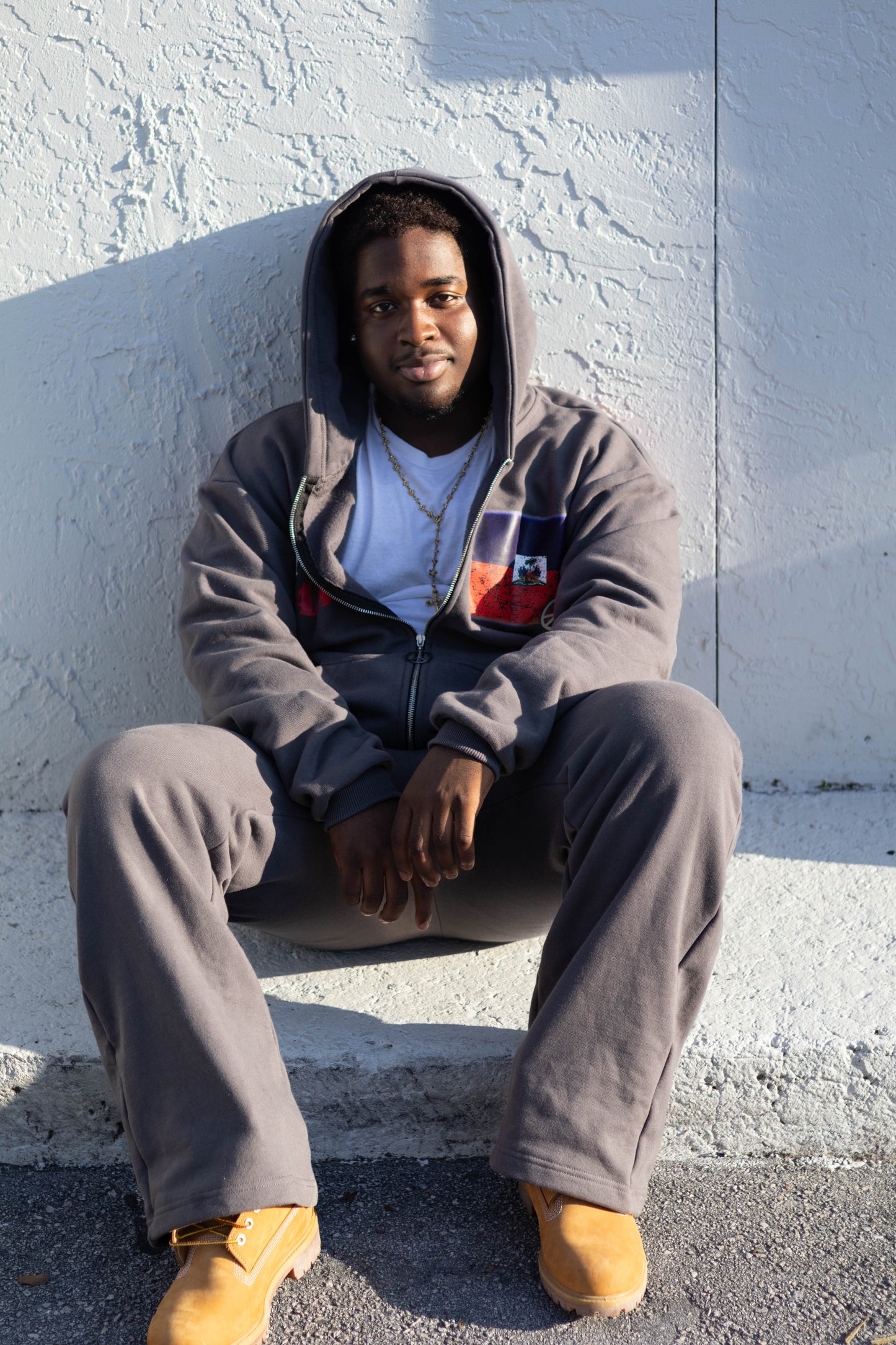 Peace For Haiti Zip-up"GREY"